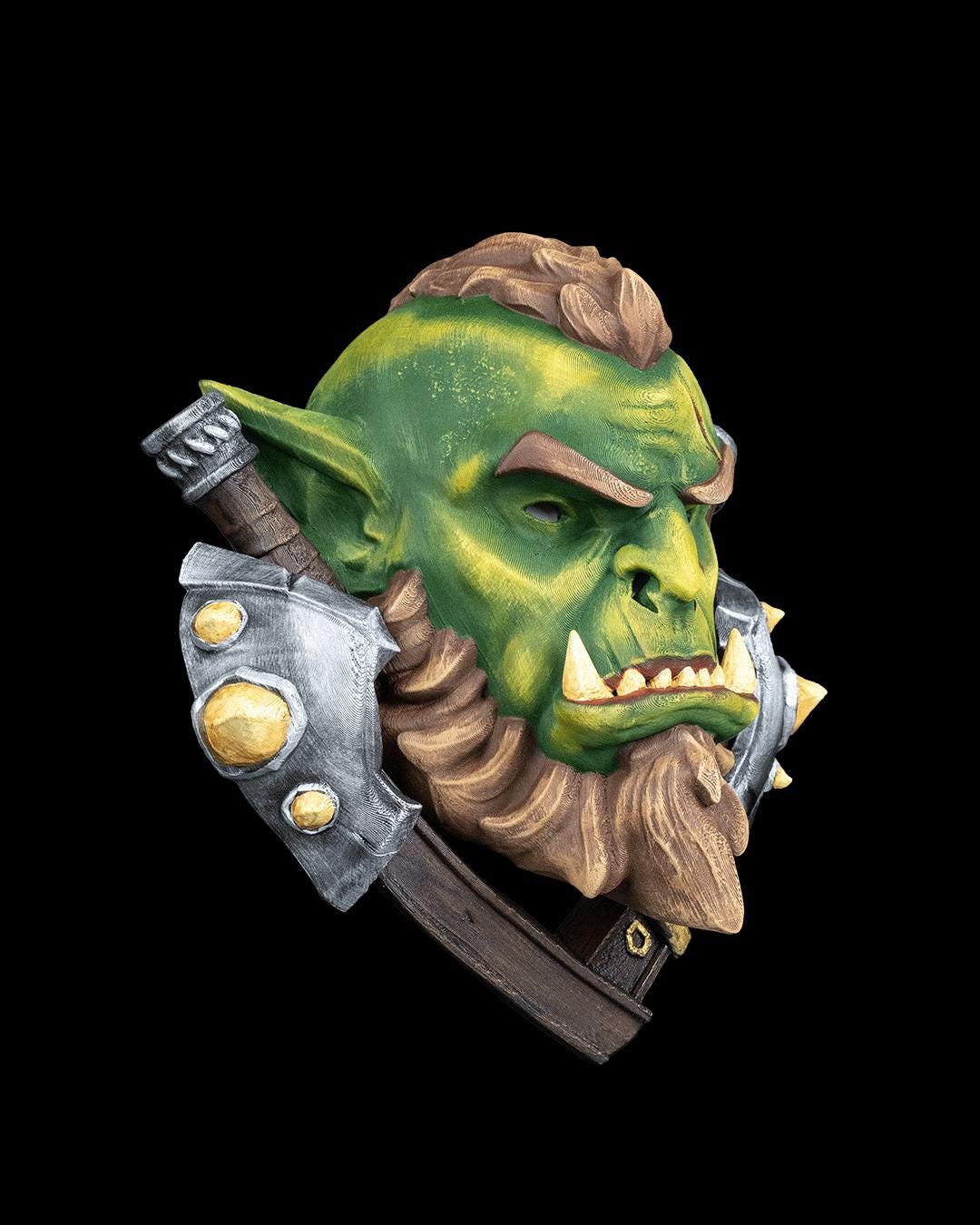 Orc Wall Lamp LED Night Light Fantasy Orc Head Wall Decor for DnD Rooms Gamer Gifts Dungeon Lighting RPG Bedroom Decor
