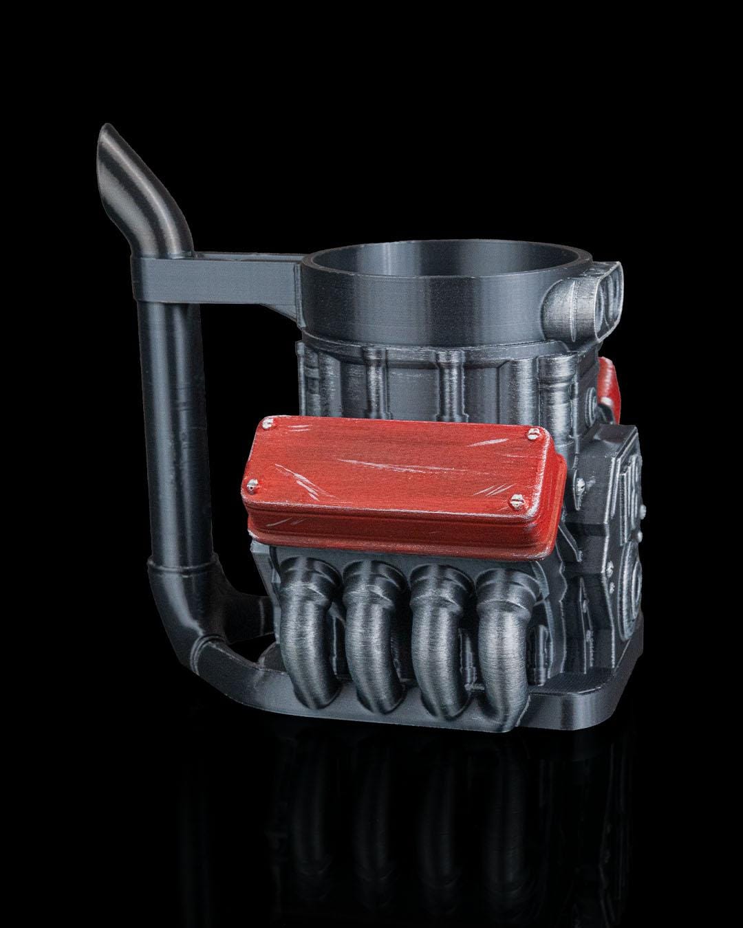 V8 Engine Can Holder 3D Printed Hand Painted Drink Cooler Car Lover Gift for Dad or Garage Decor