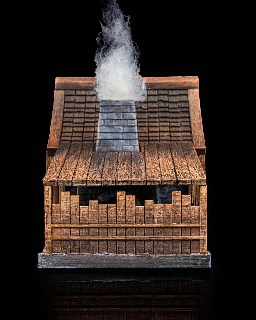 Blacksmith Shop Miniature Painted 3D Printed Forge Terrain Building for DND TTRPG Diorama Display