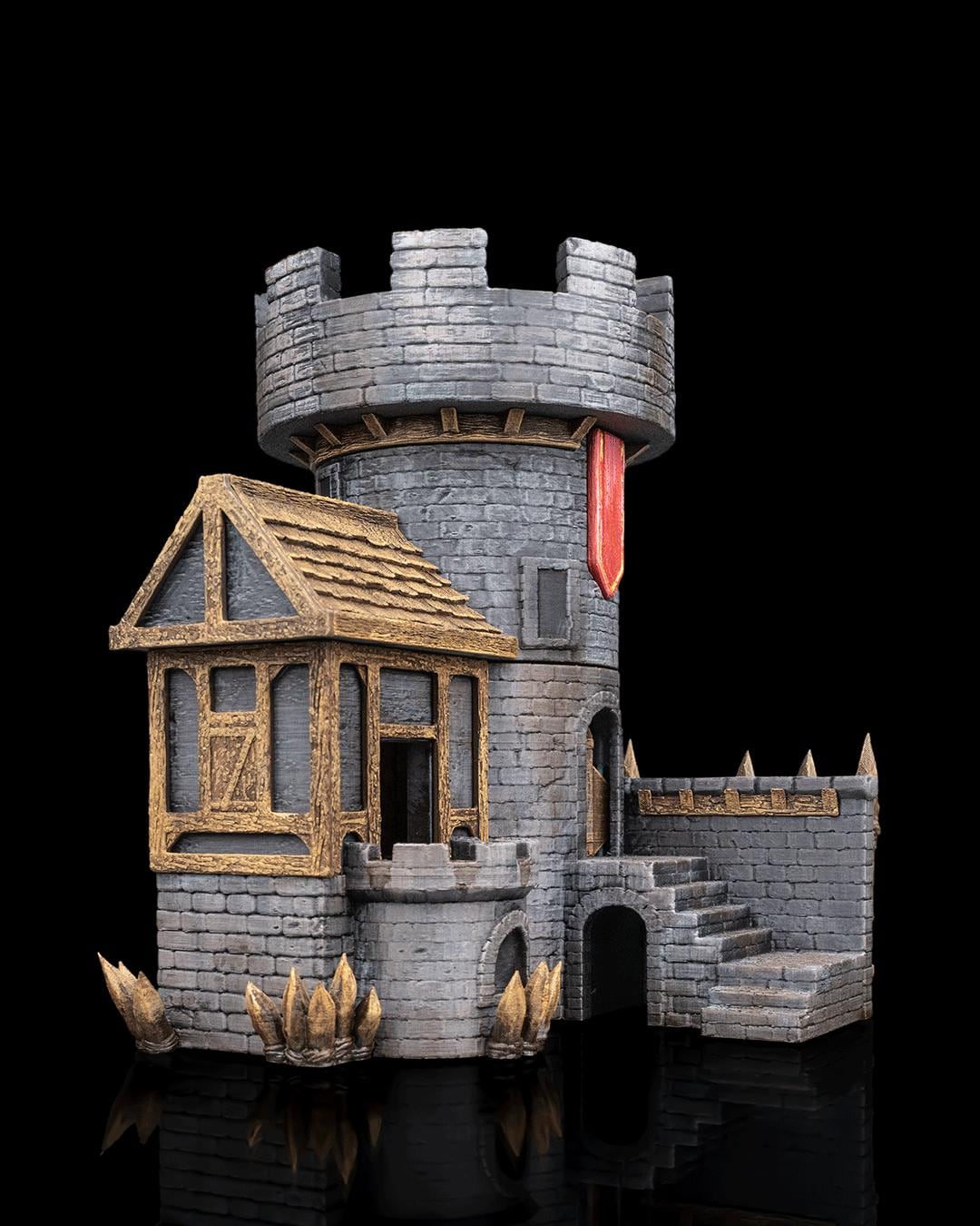 Captain’s Quarters Miniature – Hand-Painted 3D Printed Tower for DND & Fantasy Dioramas