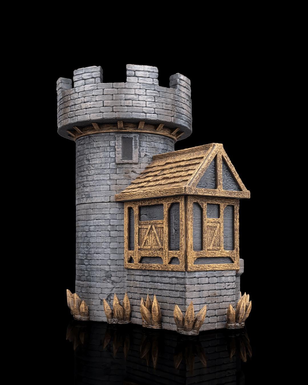 Captain’s Quarters Miniature – Hand-Painted 3D Printed Tower for DND & Fantasy Dioramas