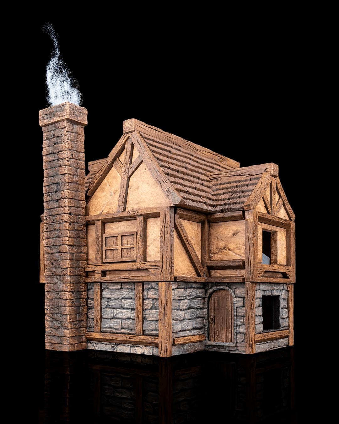 Tavern Miniature Painted 3D Printed Fantasy Inn Building for DND TTRPG Diorama Display Terrain
