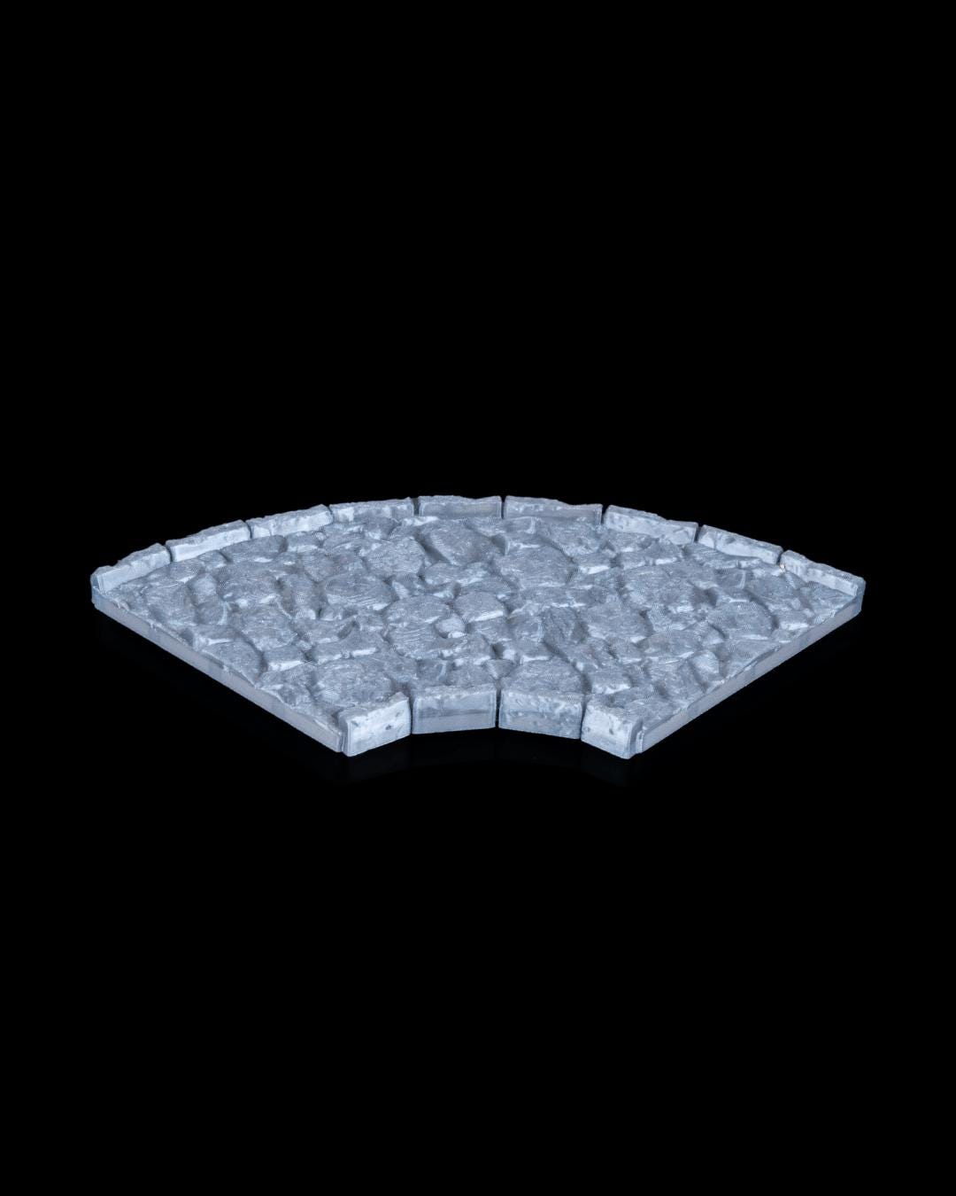 44 piece Village Terrain Set 3D Printed Trees Paths Walls for DND TTRPG Diorama Scenery Modular Prop Kit