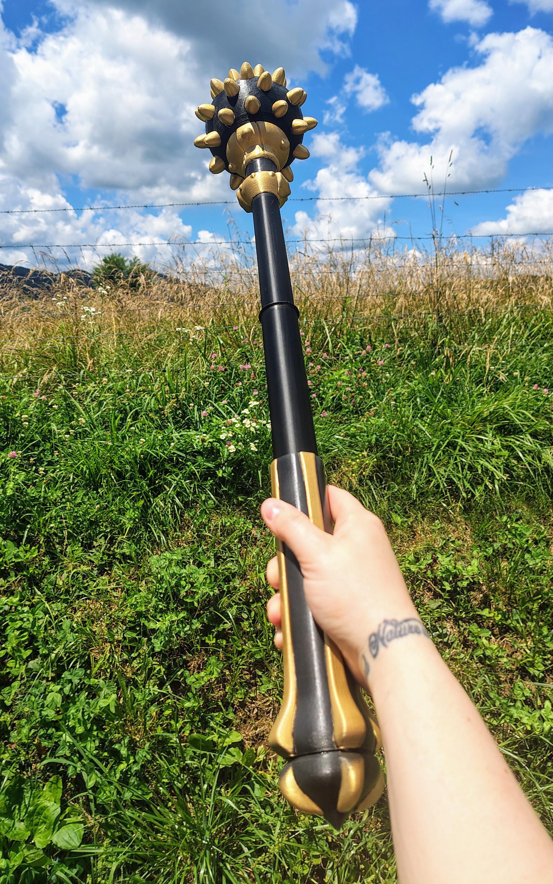 Itchslayer Mace Back Scratcher 3D Printed Fantasy Gift Nerdy Self Care Tool RPG Gag Decor for Gamers