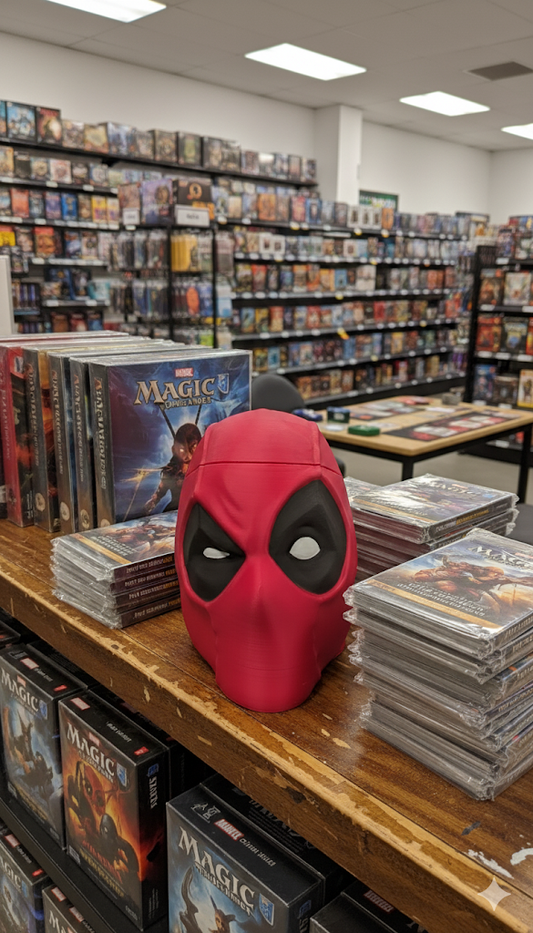 Deadpool Inspired Commander Deck Box for Magic The Gathering, Pokemon and Yu-Gi-Oh