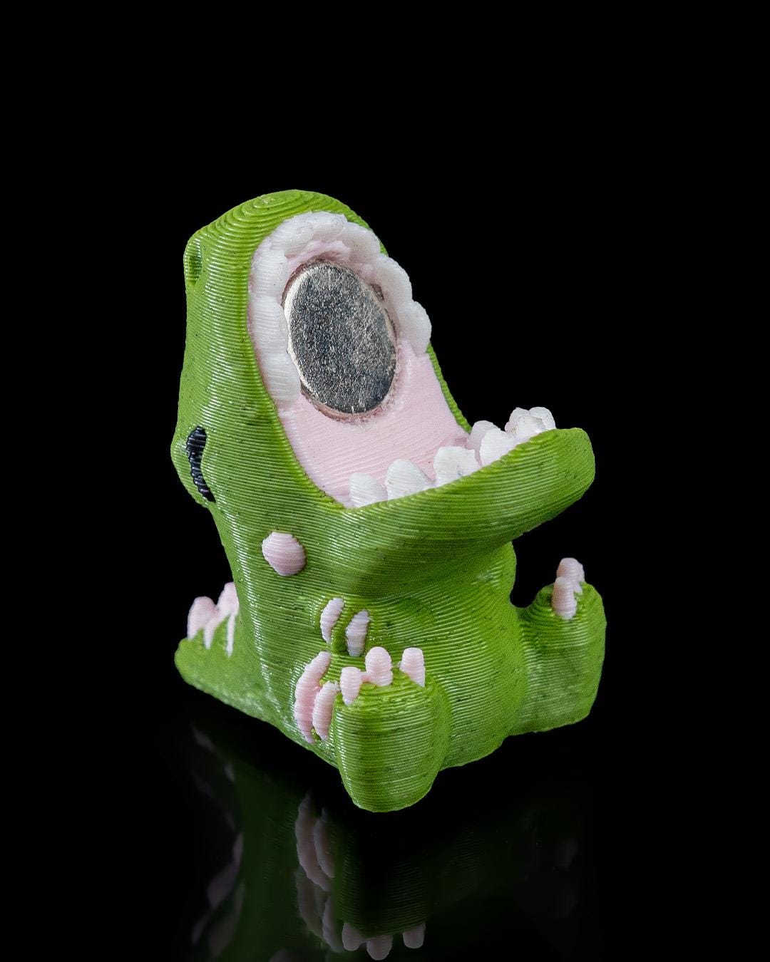 T-Rex Dinosaur Earrings – 3D Printed Jurassic Stud or Magnet Jewelry