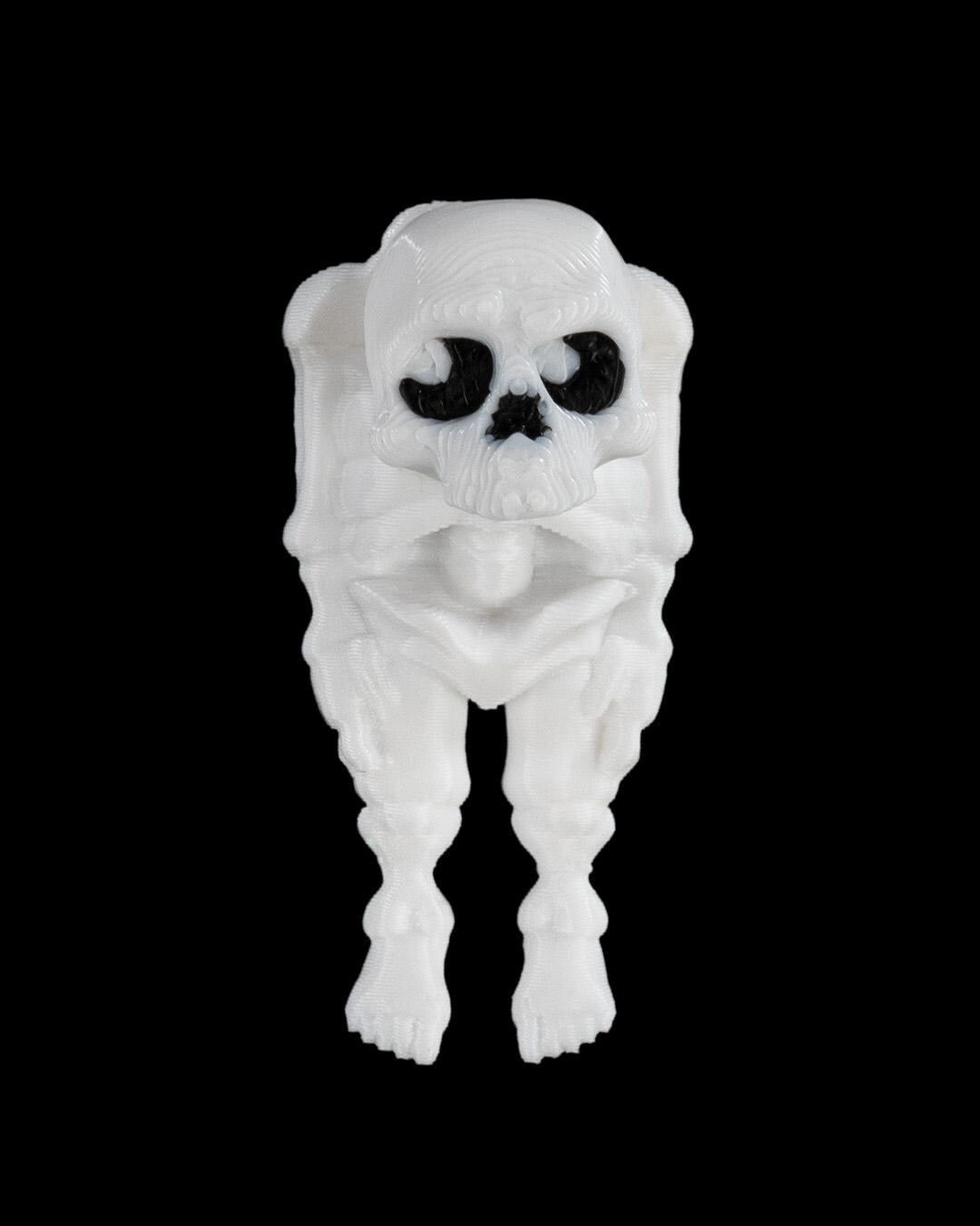 Skeleton Hanging Earrings – 3D Printed Skull Jewelry for Halloween or Everyday Style