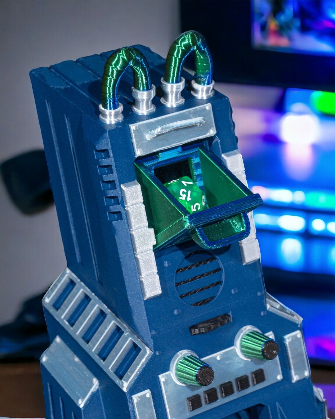 Control Panel Dice Tower – Hand Crafted Mad Science Dice Roller
