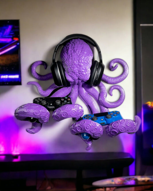 OctoTech Gaming Stand – 3D Printed Tentacle Stand for PS5, Xbox, or PC Gaming Setup (Copy)