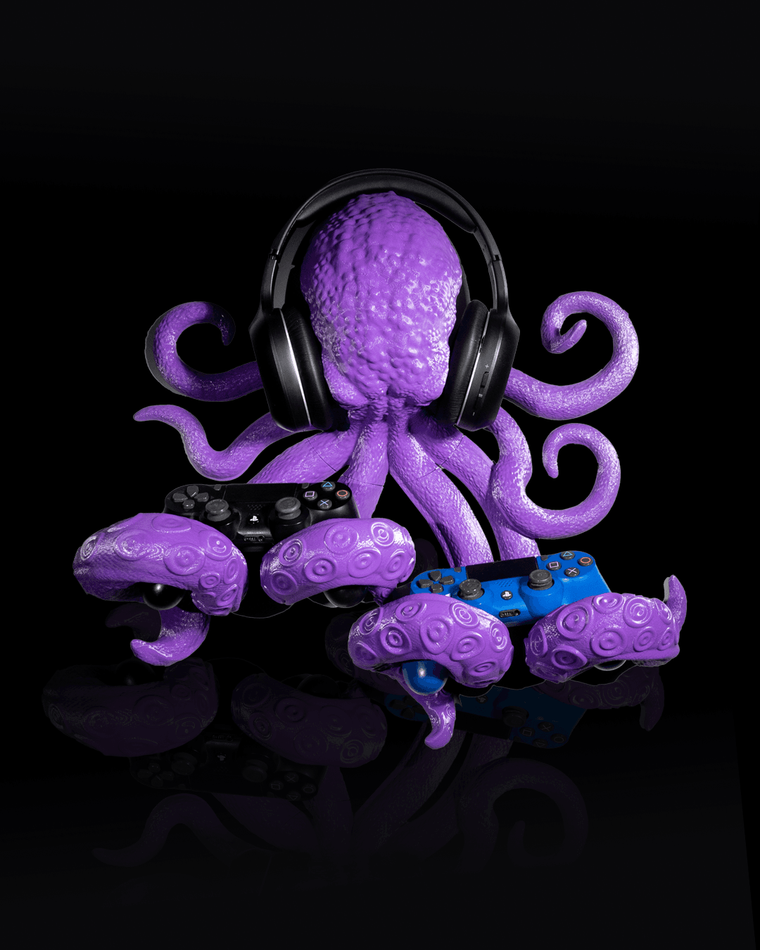 OctoTech Gaming Stand – 3D Printed Tentacle Stand for PS5, Xbox, or PC Gaming Setup (Copy)