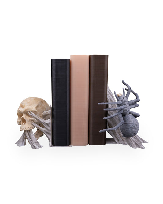 Skull & Spider Book Ends