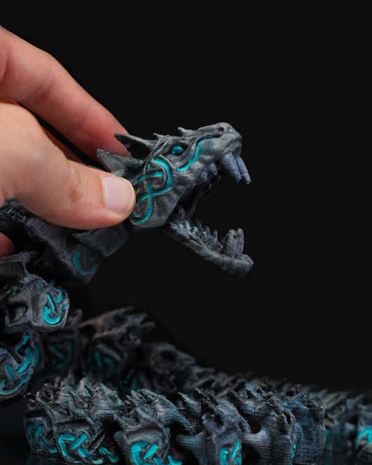 Articulated Sea Serpent – Poseable Nordic Dragon Figure for RPG Display or Fantasy Decor