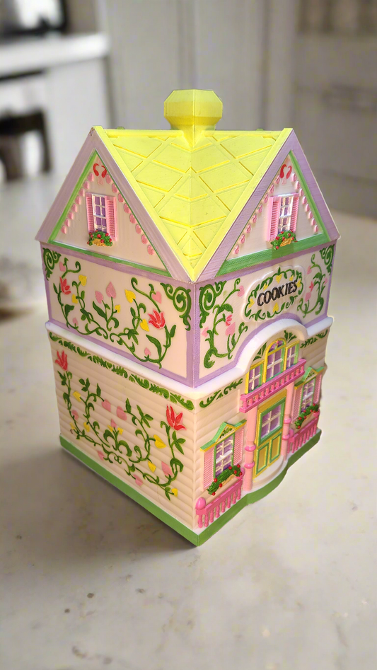 Vintage-Inspired Cookie Canister – Handcrafted Decorative Storage