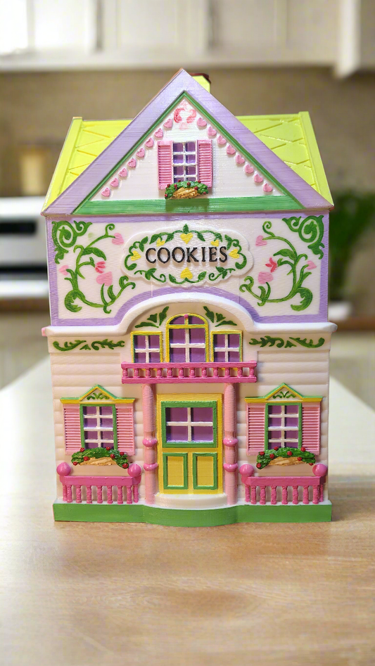 Vintage-Inspired Cookie Canister – Handcrafted Decorative Storage