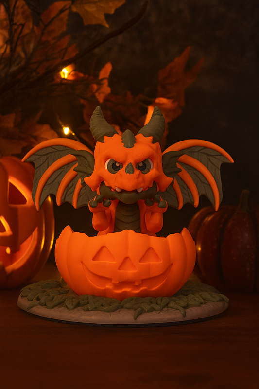 Pumpkin Patch Guardian Dragon – Halloween Pumpkin Decor