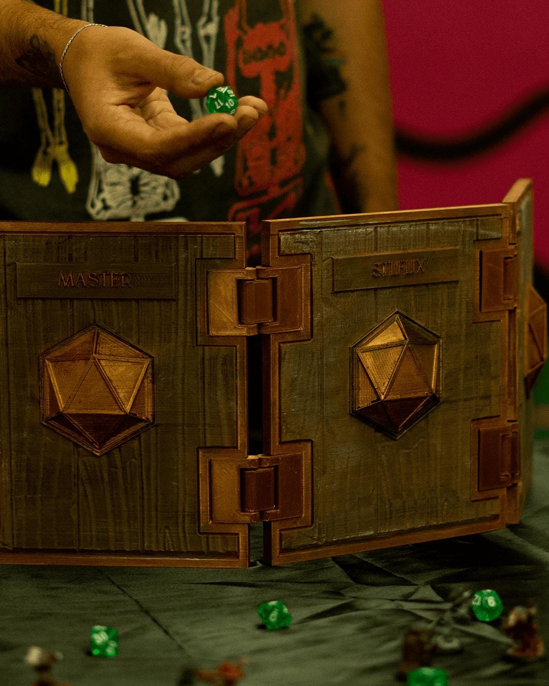 Custom DM Shield 3D Printed and Hand Painted Dungeon Master Screen Tabletop RPG Game Master Gift for DND or Pathfinder