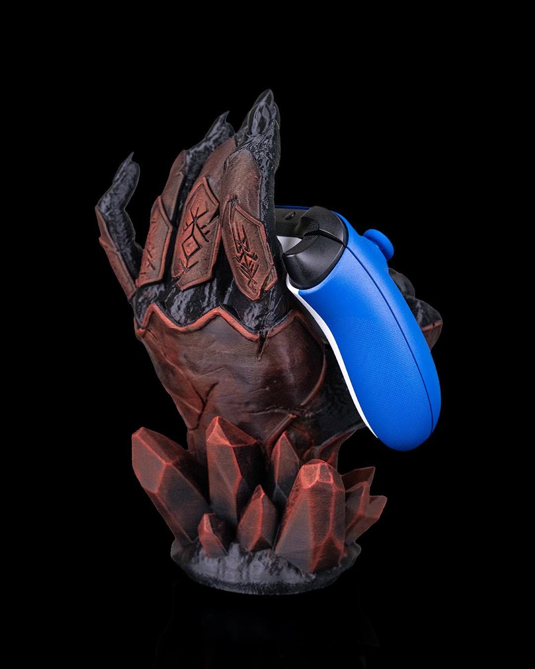Scorched Hand Controller Holder, Gaming Display with LED. Xbox, PS5, PS4, PC. Perfect Gamer Gift