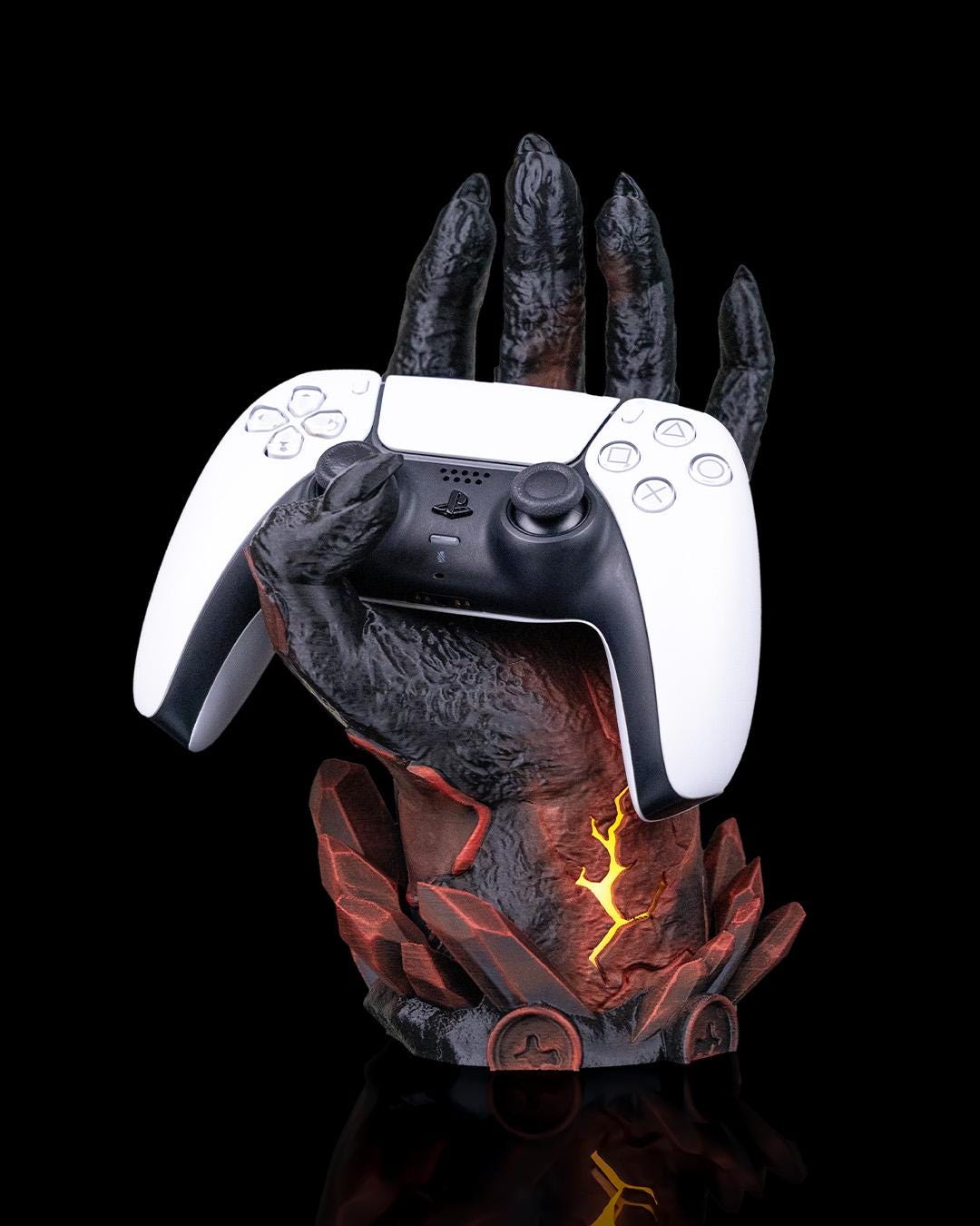 Scorched Hand Controller Holder, Gaming Display with LED. Xbox, PS5, PS4, PC. Perfect Gamer Gift
