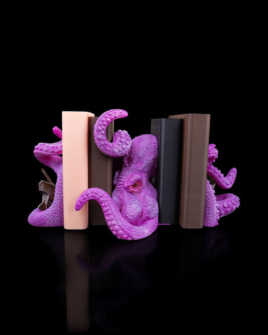 Kraken Octopus Bookends – 3D Printed Tentacle Decor for Nautical and Fantasy Bookshelves