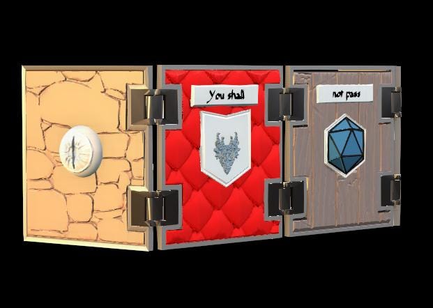 Custom DM Shield 3D Printed and Hand Painted Dungeon Master Screen Tabletop RPG Game Master Gift for DND or Pathfinder