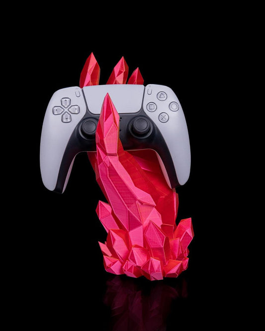 Crystal Hand Controller Holder 3D Printed Crystal Shard Display Stand for PS5 PS4 Xbox or PC Gamer Desk Setup Gift