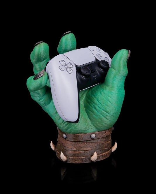Orc Hand Controller Holder | Smash Button Gaming Display for Xbox, PS5, or PC | Fantasy Desk Decor Gift