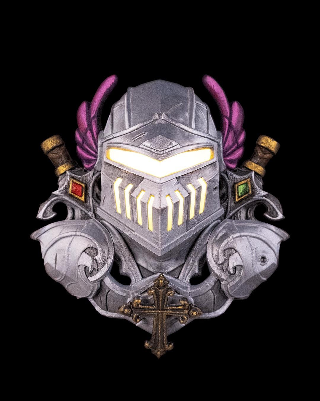 Knight Wall Lamp LED Light Fantasy Decor for Gamers DND Dungeon Room night light paladin armor decor light