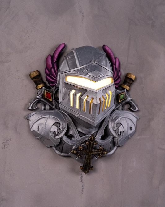 Knight Wall Lamp LED Light Fantasy Decor for Gamers DND Dungeon Room night light paladin armor decor light