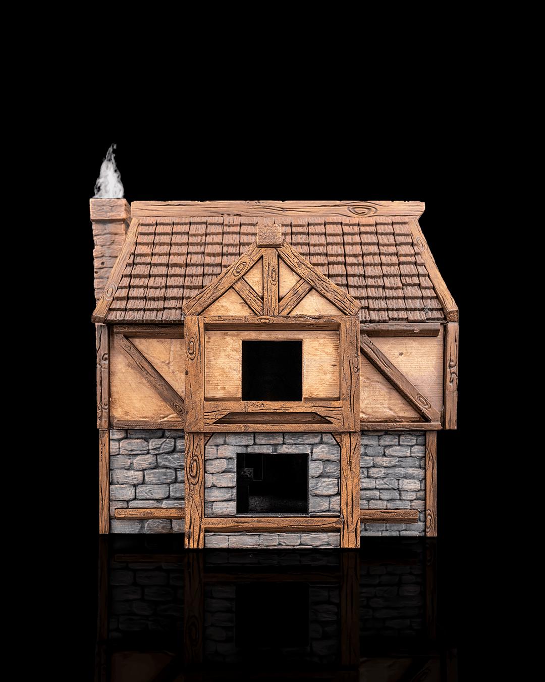Tavern Miniature Painted 3D Printed Fantasy Inn Building for DND TTRPG Diorama Display Terrain