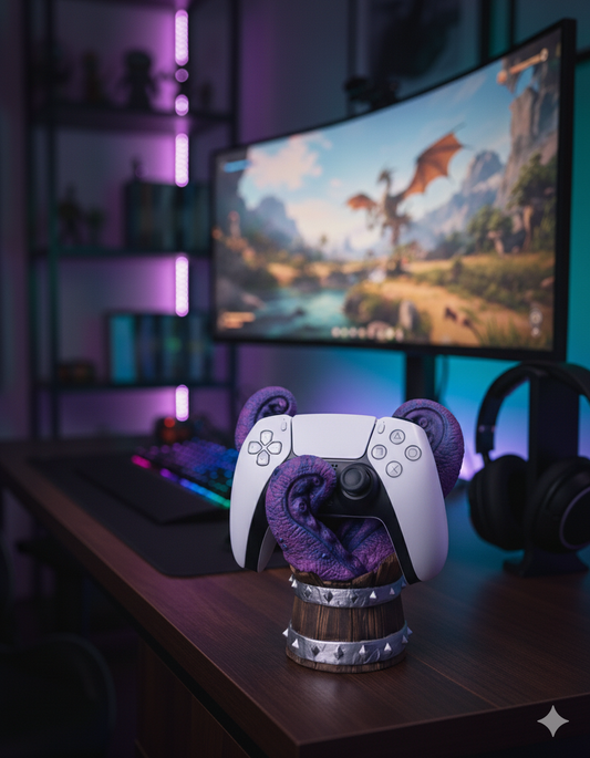 Kraken Controller Holder – 3D Printed Tentacle Stand for PS5, Xbox, or PC Gaming Setup